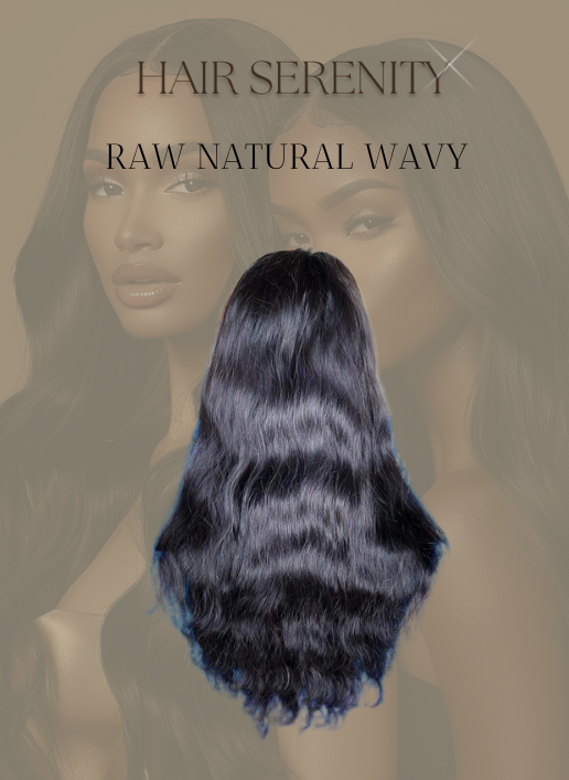 RAW ROYALTY natural wavy wig by LuxeHairSerenity – 100% unprocessed human hair with soft, voluminous waves