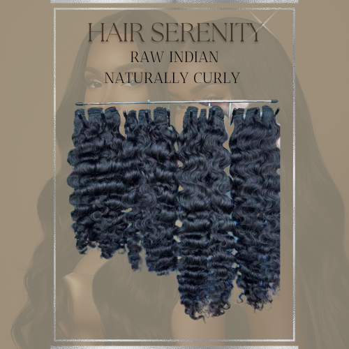 Raw naturally curly hair by LuxeHairSerenity – 100% unprocessed natural curly human hair with soft, bouncy curls