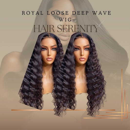 Virgin Loose Deep Wave Wig by LuxeHairSerenity – 100% premium virgin hair with soft, natural loose deep waves