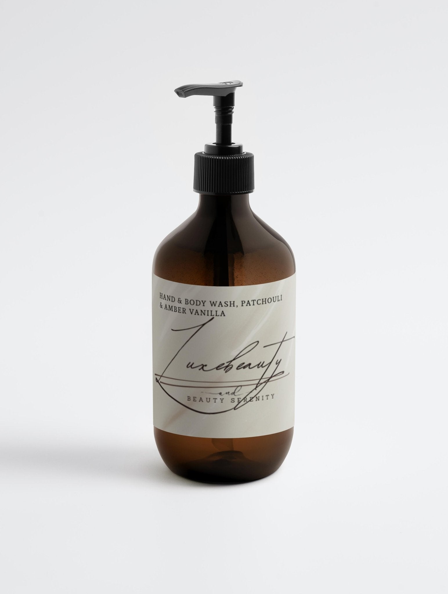 Luxebeautyserenity - Hand & Body Wash, Patchouli & Amber Vanilla - Luxehairserenity