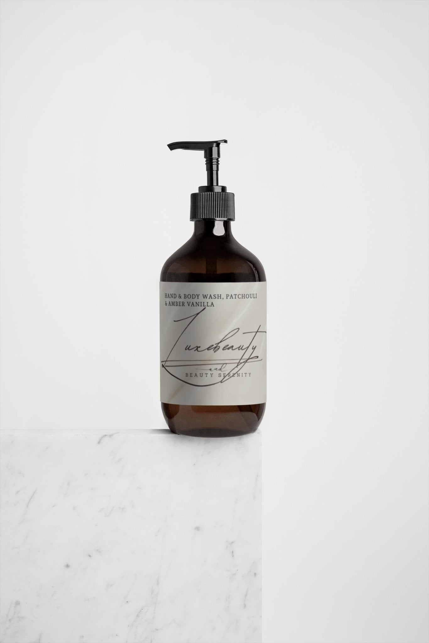 Luxebeautyserenity - Hand & Body Wash, Patchouli & Amber Vanilla - Luxehairserenity