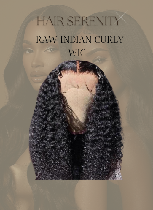 Raw curly wig by LuxeHairSerenity – 100% natural unprocessed hair with bouncy curls