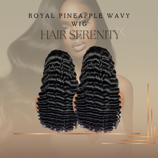 Royal Pineapple Wavy Wig by LuxeHairSerenity – Luxurious 100% virgin hair with vibrant, bouncy waves for a playful look